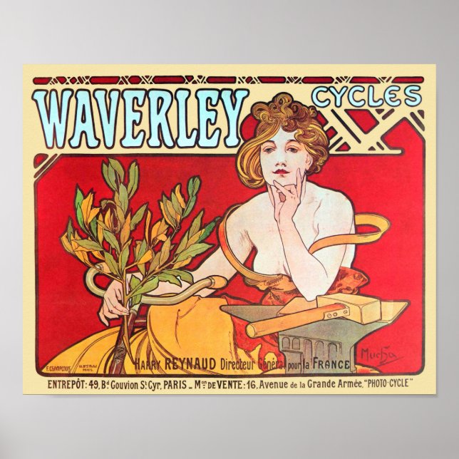 Cycles Waverley, Mucha Poster (Framsidan)