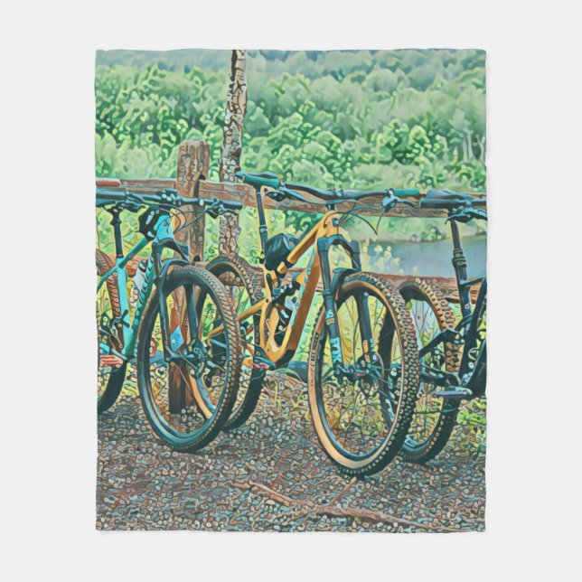 Cycling Älskare Gift Fleecefilt (Framsidan)