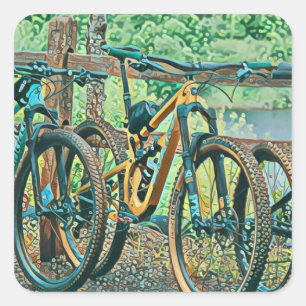 Cycling Älskare Gift Fyrkantigt Klistermärke