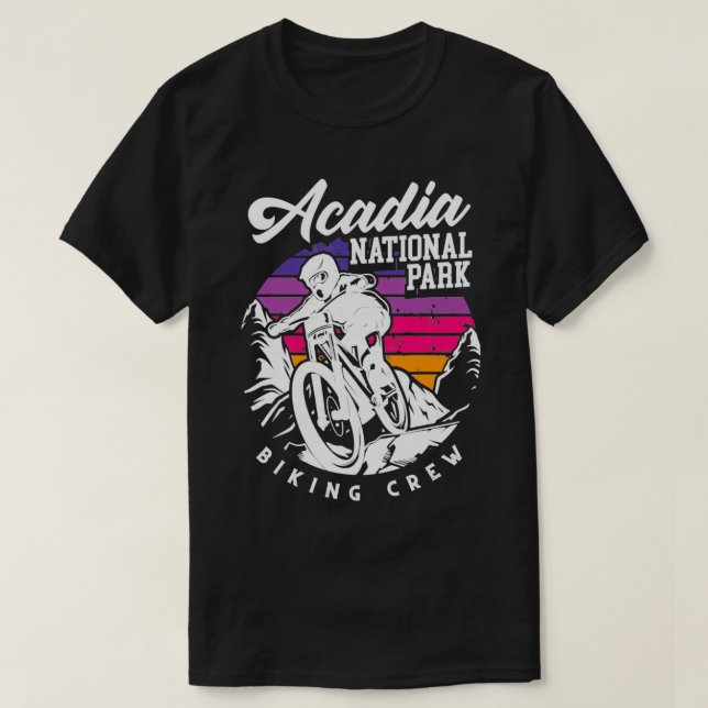 Cycling Bicycle Acadia T Shirt (Design framsida)