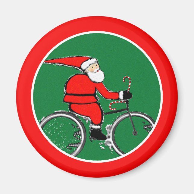 Cycling Biking Christmas Stocking Stuffer Magnet (Framsidan)
