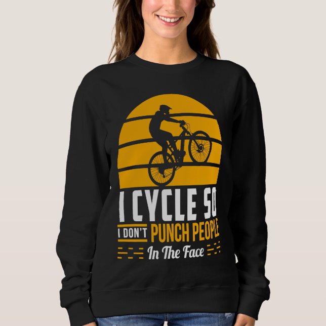 Cycling Biking Triathlon Workout Train Bike Athlet T Shirt (Framsida)