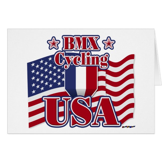 Cycling BMX USA Hälsningskort (Framsidan Horizontal)