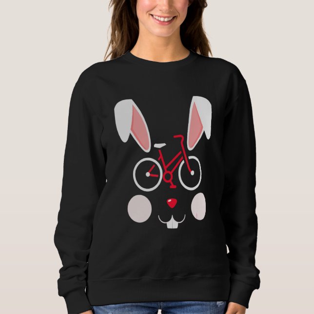 Cycling Bunny Påsk Bicycle Ansikte Costume Funny E T Shirt (Framsida)