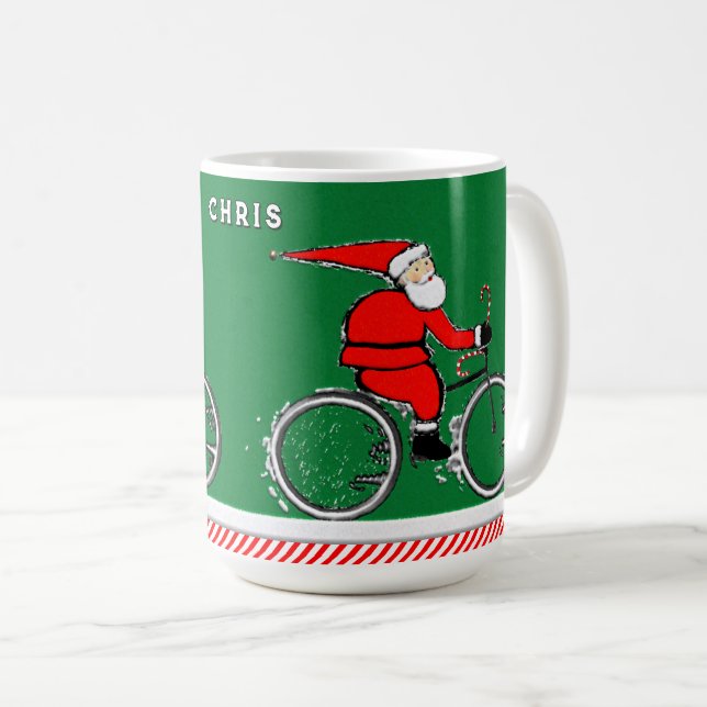 Cycling Christmas Holiday Kaffemugg (Framsida höger)
