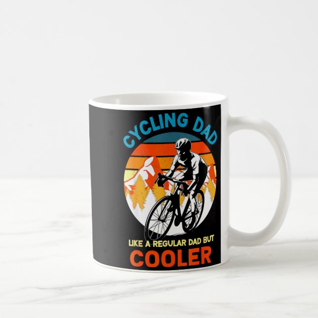 Cycling dad like a regular but cooler bycicle kaffemugg (Höger)