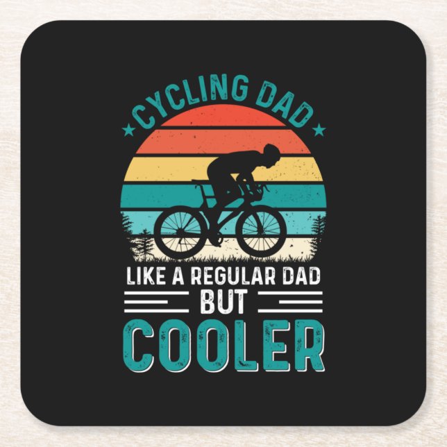 Cycling Dad Underlägg Papper Kvadrat (Framsidan)