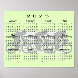 Cycling Design 2025 Kalenderväggskalender Poster