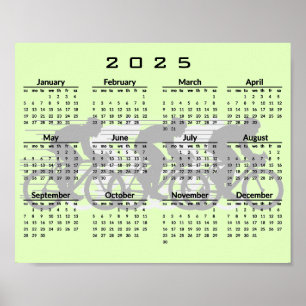 Cycling Design 2025 Kalenderväggskalender Poster