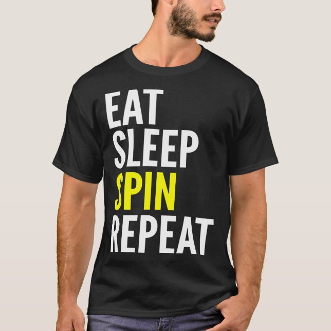 Cycling   Eat Sleep Spin Repeat T Shirt (Framsida)
