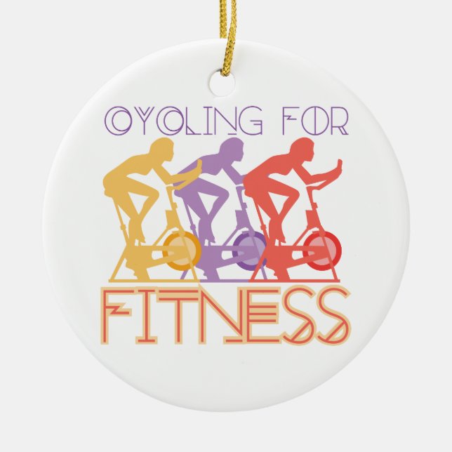 Cycling Fitness Julgransprydnad Keramik (Framsidan)