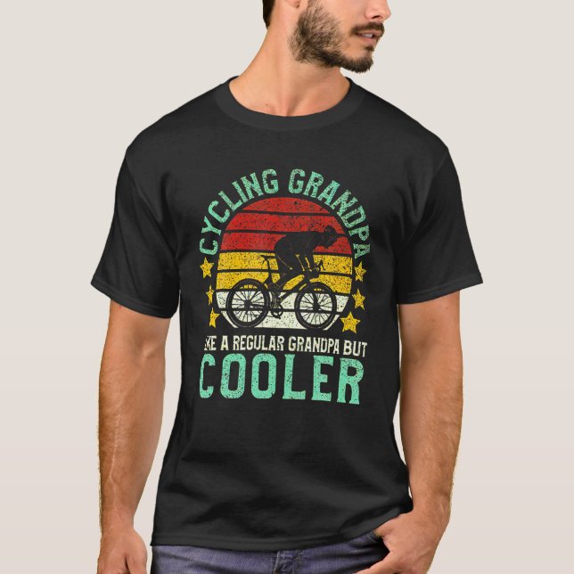 Cycling Grandpa, Father's Day Cycling Gift T Shirt (Framsida)