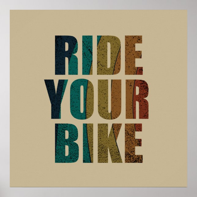 cycling inspirerande citat poster (Framsidan)