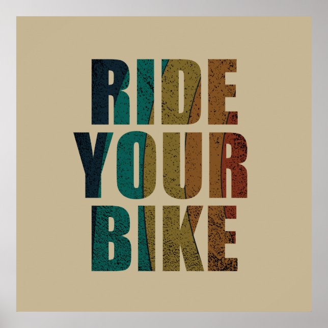 cycling inspirerande citat poster (Framsidan)