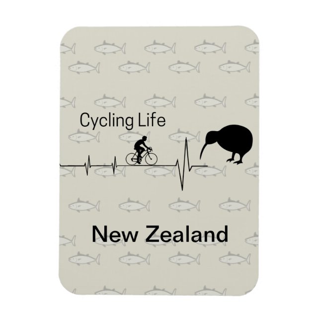 Cycling Life, Nya Zeeland Magnet (Vertikal)