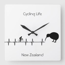 Cycling Life, Nya Zeelands anpassade Fyrkantig Klocka