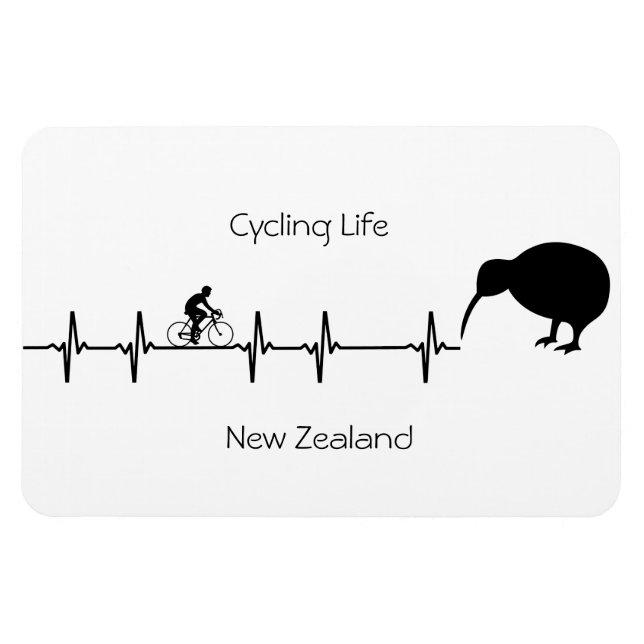 Cycling Life, Nya Zeelands anpassade Magnet (Horisontell)
