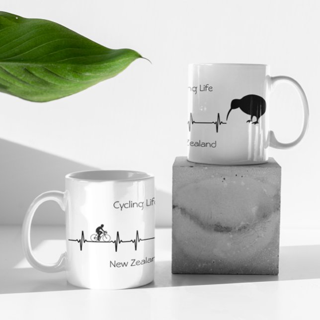 Cycling Life, Nya Zeelands anpassade Två-Tonad Mugg (Skapare uppladdad)