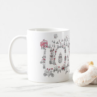 Cycling London Covid19 Lockdown Funny Ord Art Kaffemugg