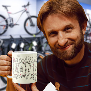 Cycling London Covid19 Lockdown Funny Ord Art Kaffemugg