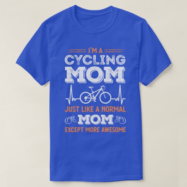 Cycling Mamma Funny Bicycle Heartslag Gift T Shirt (Design framsida)