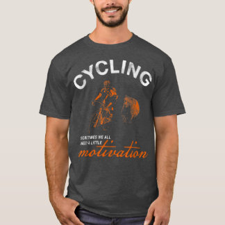 Cycling Motivation Funny Bear Road Bike T Shirt
