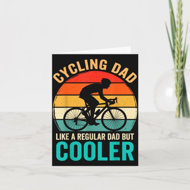 Cycling pappa som en vanlig men coolare cykel kort (Framsida)