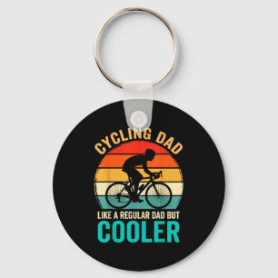 Cycling pappa som en vanlig men coolare cykel nyckelring