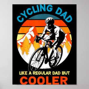 Cycling pappa som en vanlig men coolare cykel poster