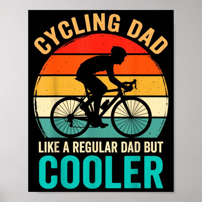 Cycling pappa som en vanlig men coolare cykel poster (Framsidan)