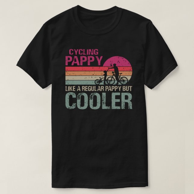 Cycling Pappy som en vanlig papperskrik men Cooler T Shirt (Design framsida)