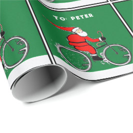 Cycling Santa julklapp Presentpapper