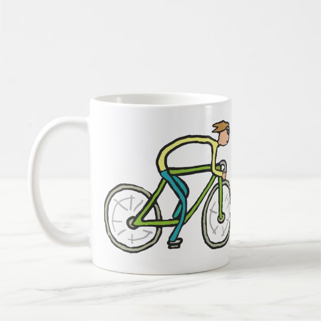 Cycling Stickman Kaffemugg (Vänster)
