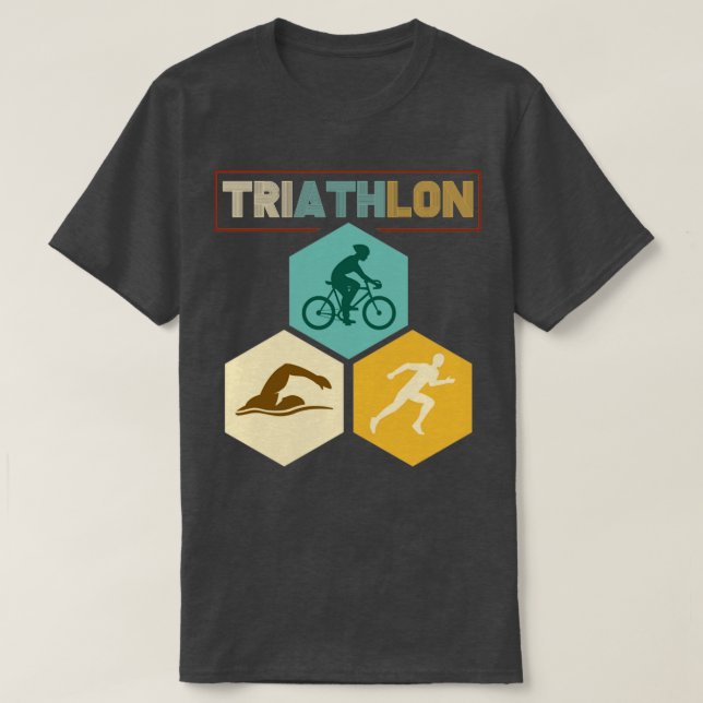 Cycling Swimming Running Triathlon T Shirt (Design framsida)
