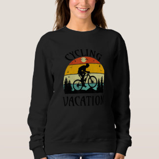 Cycling Vacation Vintage Sunset Cyclist And Bicycl T Shirt