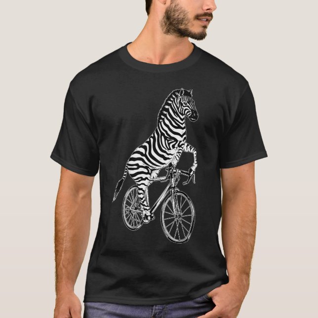 Cycling Zebra T Shirt (Framsida)