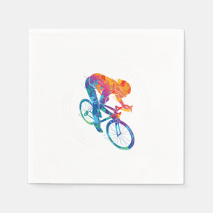 Cyclist Abstrakt Bike Cycling Mountain Bike Gift Pappersservett
