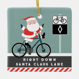 Cyclist Biking Helgdag Keepsaky Ceramic Ornament