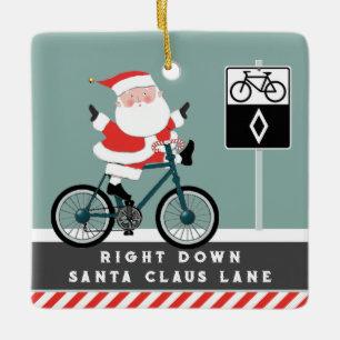 Cyclist Biking Helgdag Keepsaky Ceramic Ornament
