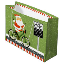 Cyclist Biking Helgdag Large Gift Bag