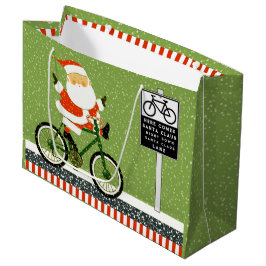 Cyclist Biking Helgdag Large Gift Bag