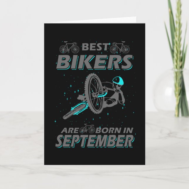 Cyclist Birthday Present September Kort (Framsida)