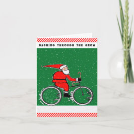 Cyclist Christmas Helgkort