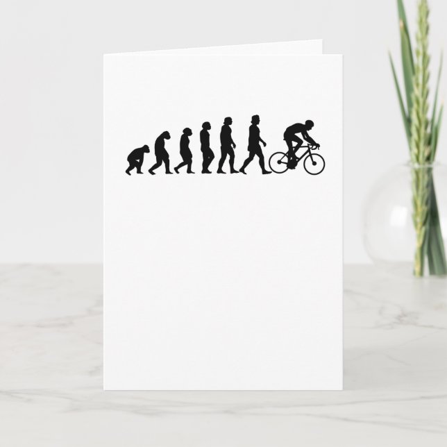 Cyclist Evolution Bike Cycling Gift Kort (Framsida)