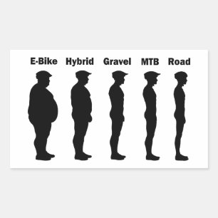 Cyclist Evolution Roadie Rektangulärt Klistermärke