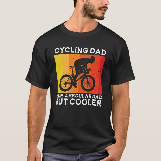 Cyclist Father's Day Funny Cycling Dad Bike Rider  T Shirt (Framsida)
