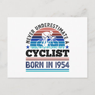 Cyclist född 1954 70-årspresenter Cykling Vykort