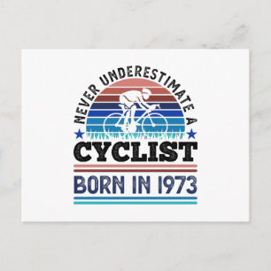 Cyclist född 1974 50-årspresenter Cykling Vykort