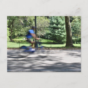 Cyclist-fotografi av New York City Central Park NY Vykort