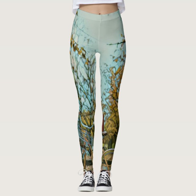 Cyclist gifts for him leggings (Framsida)